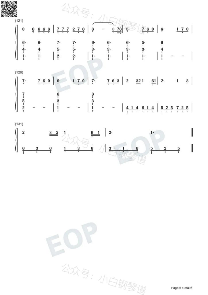 Chemtrails Over The Country Club 钢琴简谱 数字双手- Lana Del Rey